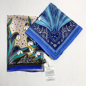Medium Square Silk Scarf, 2 colour options, 100cm x 100cm